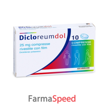 dicloreumdol - 25 mg compresse rivestite con film, 10 compresse in blister pa/pvc/al