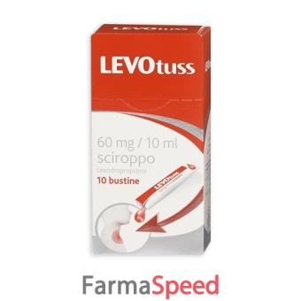 levotuss - 60 mg/10 ml sciroppo, 10 bustine pet/al/pe da 10 ml