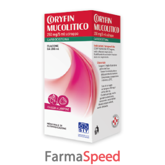 coryfin mucolitico - 250 mg/5 ml sciroppo flacone da 200 ml 