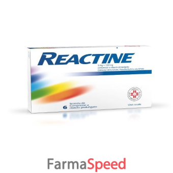 reactine - 5 mg + 120 mg compresse a rilascio prolungato, 6 compresse in blister pvc-aclar-al