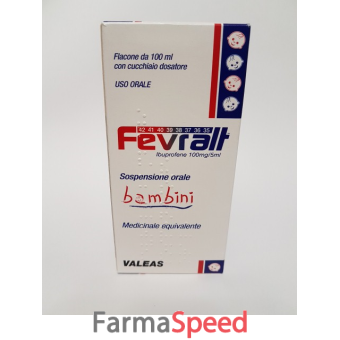 fevralt - bambini 100 mg/5 ml sospensione orale 1 flacone pet da 100 ml con cucchiaio dosatore