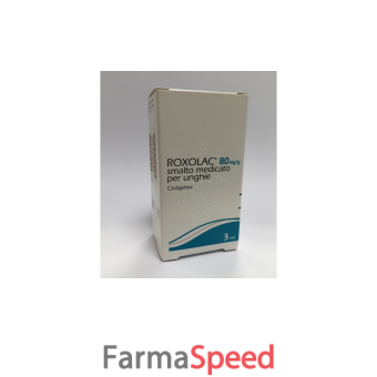 roxolac - 80 mg/g smalto medicato per unghie 1 flacone in vetro da 3 ml con pennello applicatore 