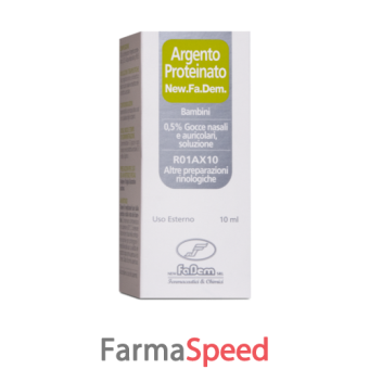 argento proteinato - 0,5% gocce nasali e auricolari, soluzione flacone 10 ml 