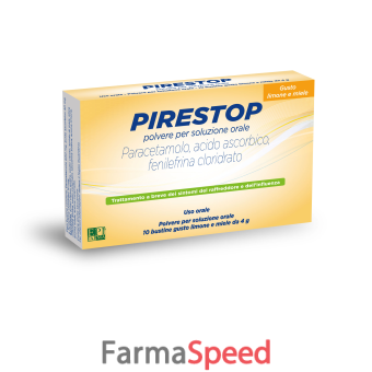 pirestop - polvere per soluzione orale 10 bustine gusto limone e miele da 4 g