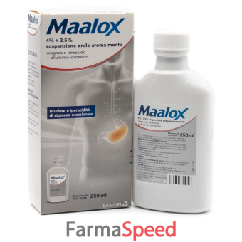 maalox - 4% + 3,5% sospensione orale aroma menta flacone in pet da 250 ml