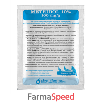 metridol 10%*os busta 45g