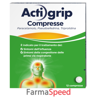 actigrip - 2,5 mg/60 mg/500 mg compresse 12 compresse in blister al/pvc/pvdc