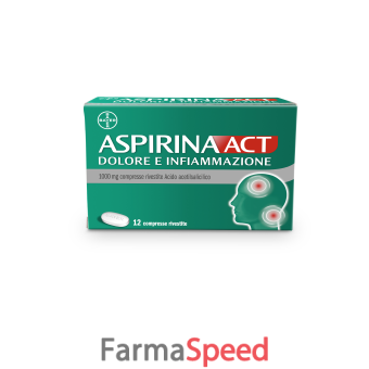 aspirina act dolore e infiammazione*12 cpr riv 1.000 mg