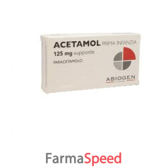 acetamol - prima infanzia 125 mg supposte 10 supposte