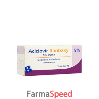 aciclovir (ranbaxy)*crema derm 3 g 5%