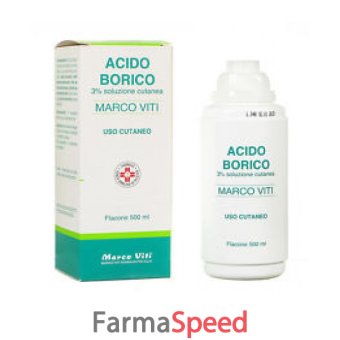 acido borico mv - 3% soluzione cutanea flacone da 500 ml 