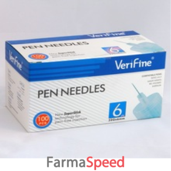 ago per penna da insulina verifine 31 gauge 8 mm 100 pezzi