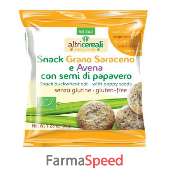 altricereali snack saraceno e avena con semi di papavero 35 g