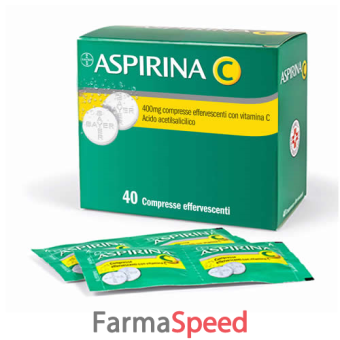 aspirina c - 400 mg compresse effervescenti con vitamina c 40 compresse in strip 