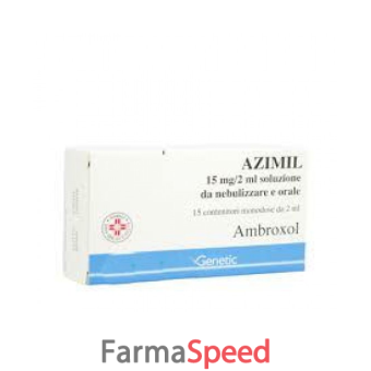 azimil - 15 mg/ 2 ml soluzione da nebulizzare e orale 15 contenitori monodose da 2 ml 