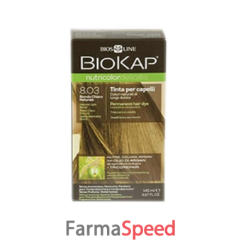 biokap nutricolor delicato 8,03 new biondo chiaro naturale tinta 140 ml