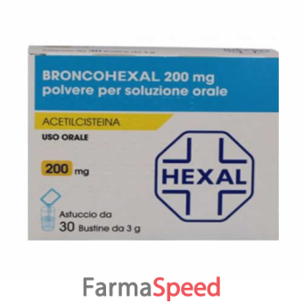broncohexal - 200 mg polvere per soluzione orale 30 bustine 