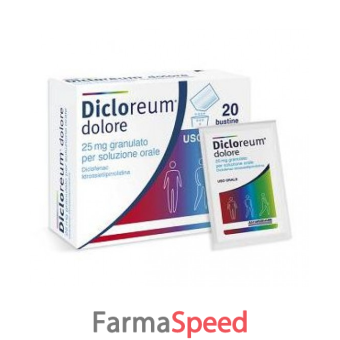 dicloreum dolore - 25 mg granulato per sospensione orale 20 bustine 