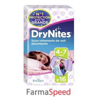drynites doppio pacco girl 4/7 anni 16 pezzi