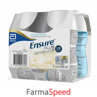 ensure plus advance vaniglia 4 x 220 ml