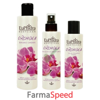 euphidra cofanetto floreale orchidea bagno crema + acqua di profumo + olio corpo orchiedea in scatola di metallo personalizzata