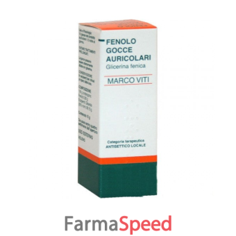 fenolo mv - 1% gocce auricolari flacone 10 g 