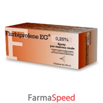 flurbiprofene pe - 0,25% spray per mucosa orale 1 flacone in vetro da 15 ml
