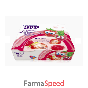 fortini creamy fruit multi fibre frutti rossi 4x100 g