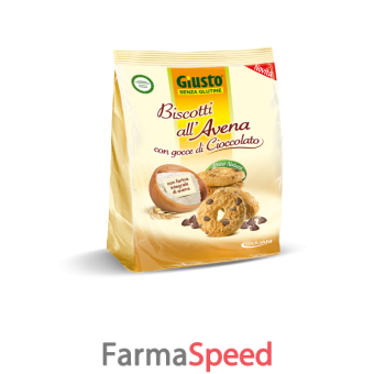 giusto senza glutine biscotti avena con gocce di cioccolato