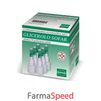 glicerolo sofar - adulti 6,75 g soluzione rettale 6 contenitori monodose con camomilla e malva
