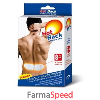 hot back fasce lombari adesive 3 pezzi