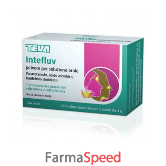 intefluv - polvere per soluzione orale 10 bustine gusto limone e miele da 40 4 g.