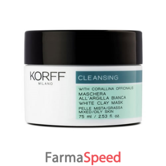 korff cleansing maschera argilla bianca 75 ml