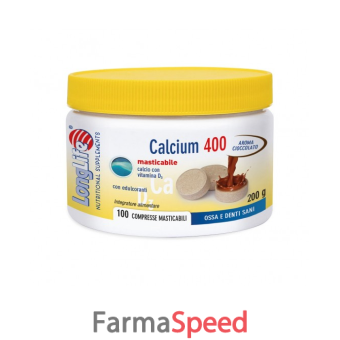 longlife calcium cacao 100 compresse 400 mg