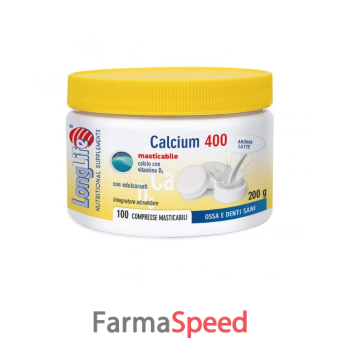 longlife calcium latte 100 compresse 400 mg
