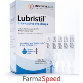 lubristil soluzione oftalmica umettante lubrificante 20 flaconcini monodose 0,3 ml