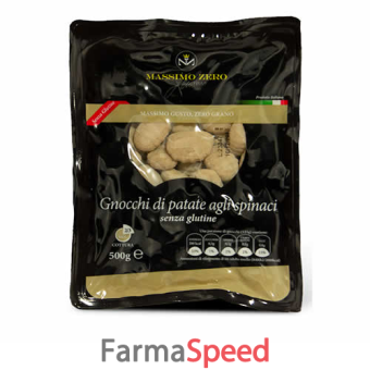 massimo zero gnocchi di patate agli spinaci senza glutine 500g