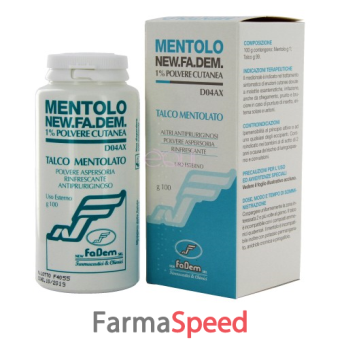 mentolo new f - 1% polvere cutanea 1 flacone 100 g 