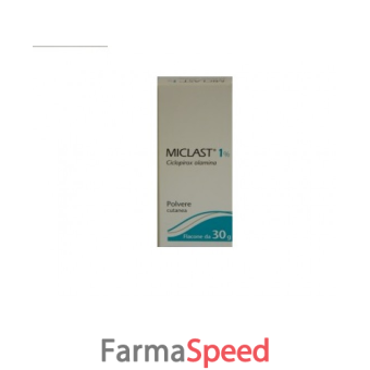 miclast - 1% polvere cutanea 1 flacone da 30 g 