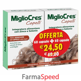 migliocres integratore anticaduta per capelli 60+60 capsule