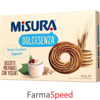 misura dolcesenza biscotti preparati con yogurt senza olio di palma 400 g