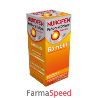 nurofen febbre d - bambini 100 mg/5 ml sospensione orale gusto arancia senza zucchero flacone da 150 ml con siringa per somministrazione orale