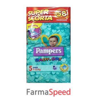 pampers baby dry superbag junior 58