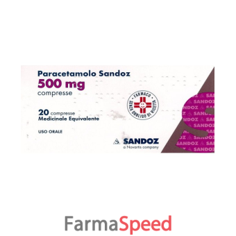 paracetamolo sand - 500 mg compresse 20 compresse in blister pvc/al 