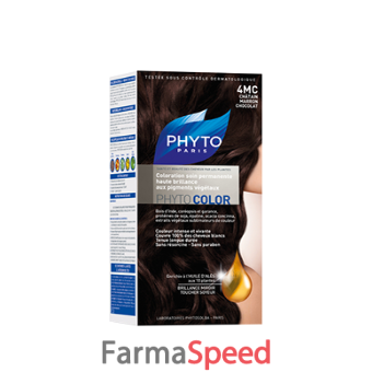 phytocolor 4mc castano marrone cioccolato 2014 kit contenente flacone 60 ml + tubo 40 ml + bustina 12 ml