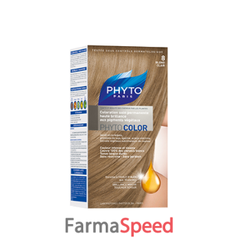 phytocolor 8 biondo chiaro 2014 kit contenente flacone 60 ml + tubo 40 ml + bustina 12 ml