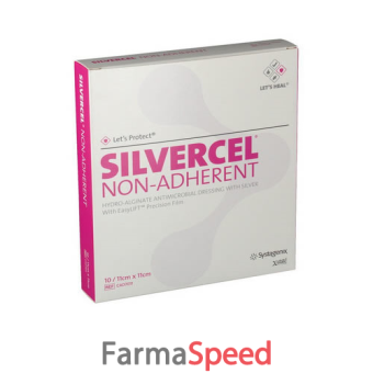 silvercel medicazione sterile con idroalginato e argento rivestita con strato non aderente di ema 5x5 cm 10 pezzi