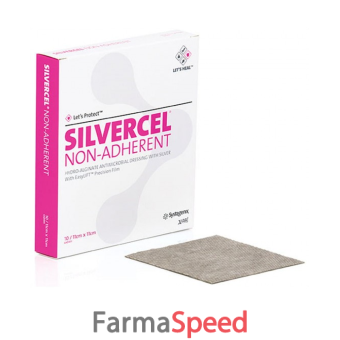 silvercel non adherent medicazione con idroalginato e argento rivestita con strato non aderente di ema 11x11 cm 10 pezzi