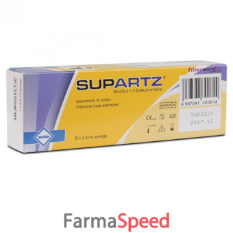 siringa intra-articolare pre riempita acido ialuronico 2,5 ml supartz 5 pezzi