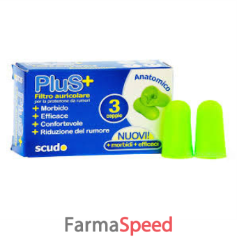 tappo auricolare earplug scudo plus 3 coppie articolo 7en002 6 pezzi